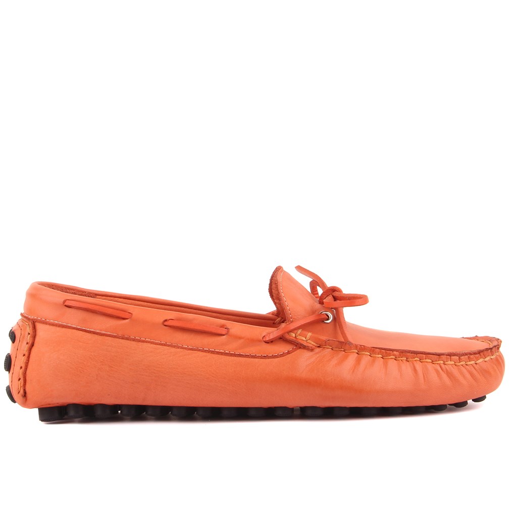Sail Lakers - Turuncu Deri Erkek Loafer