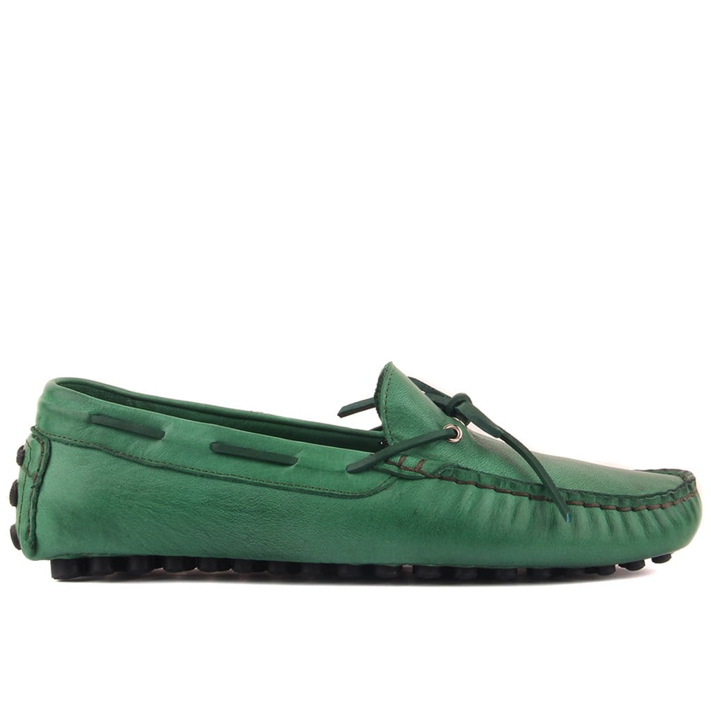Sail Lakers - Yeşil Deri Erkek Loafer