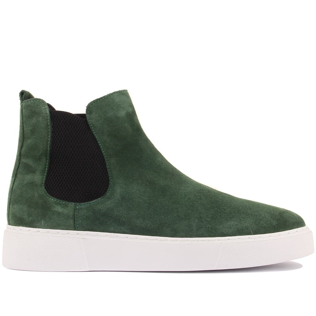 Sail Lakers - Yeşil Süet Deri Eva Taban Unisex Chelsea Bot
