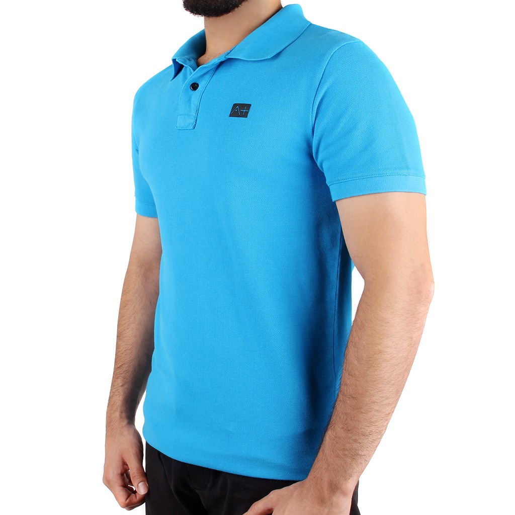 A+ Naples Erkek Mavi Renk Polo Yaka T-shirt 312-NAPLES R4 DRESDEN BLUE