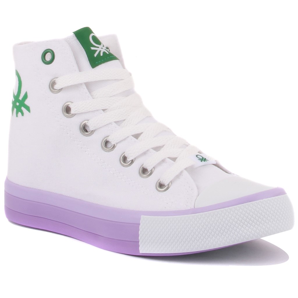 Benetton - Beyaz Renk Bağcıklı Kadın Sneaker 291-30189-3374 R316