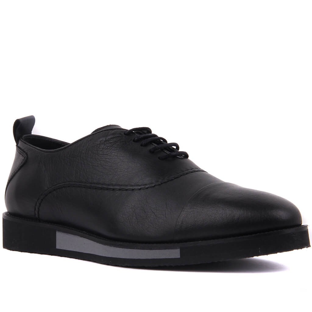 Black Genuine Leather Men's Shoes 101-3595-11464E R1 SIYAH SCOTCH