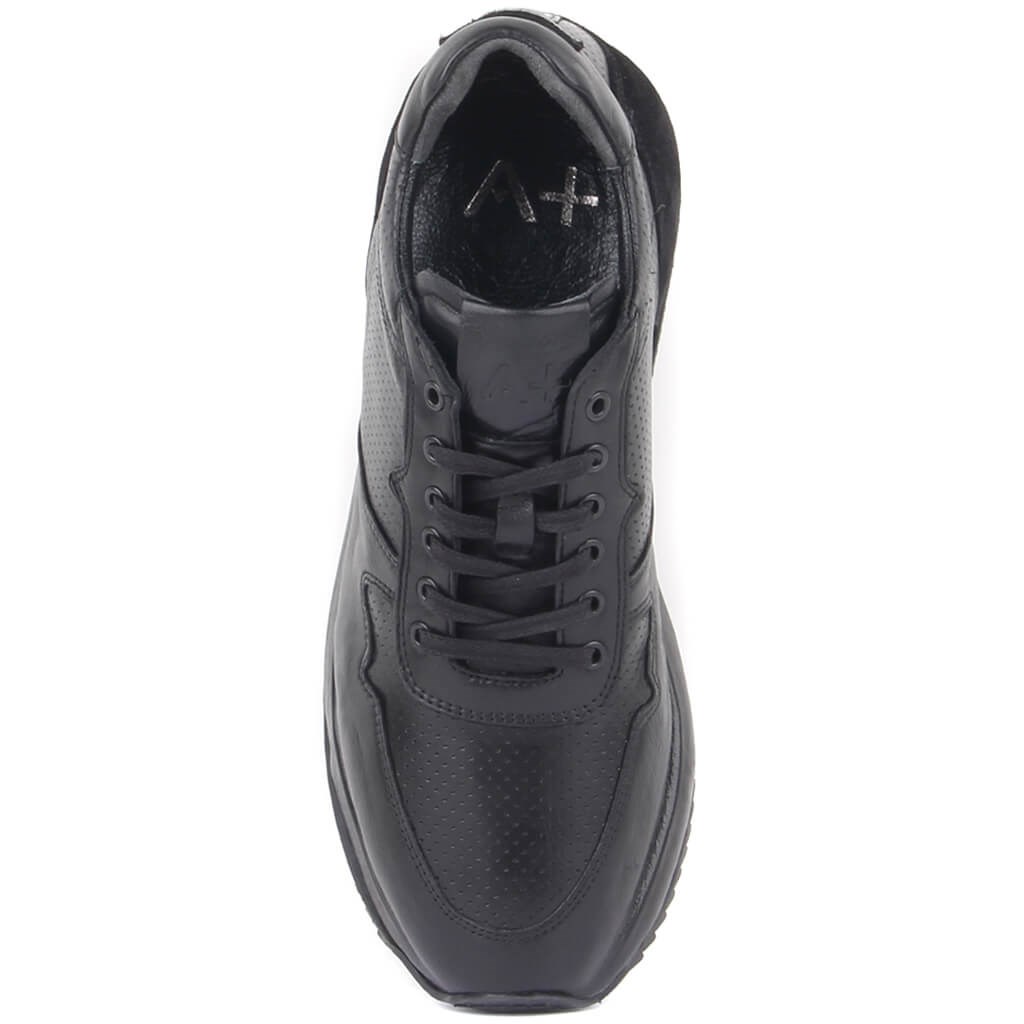 Sail Lakers Black Suede Black Genuine Leather Man Sneaker