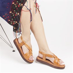 Pierre Cardin - Taba Deri Kadın Sandalet 291-6013 R3 TABA