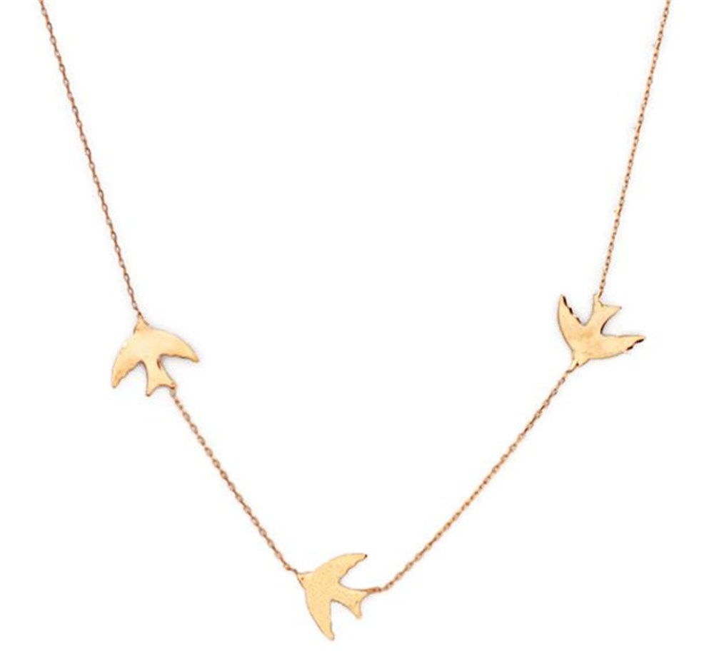 GÜMÜŞ 3LÜ KUŞ KOLYESİ