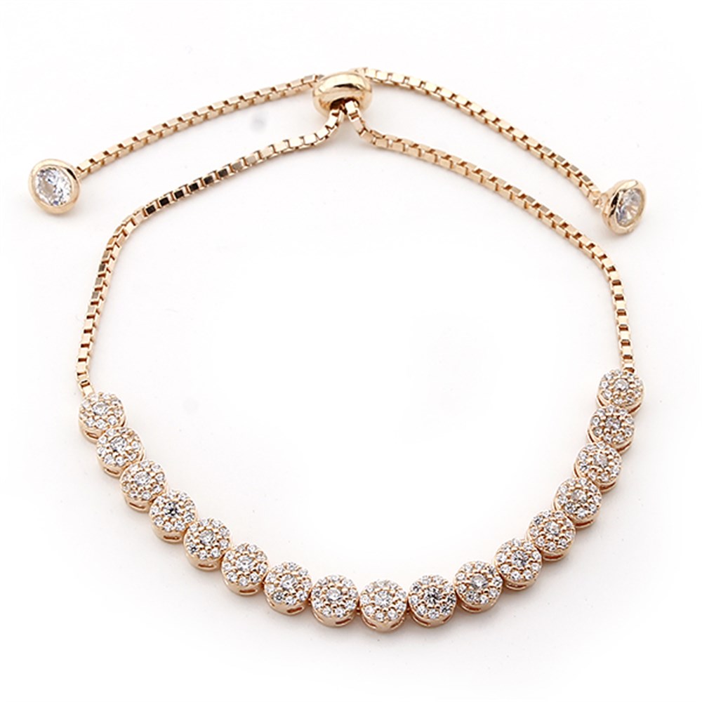 GÜMÜŞ ASANSÖRLÜ BEYAZ TAŞLI BİLEKLİK