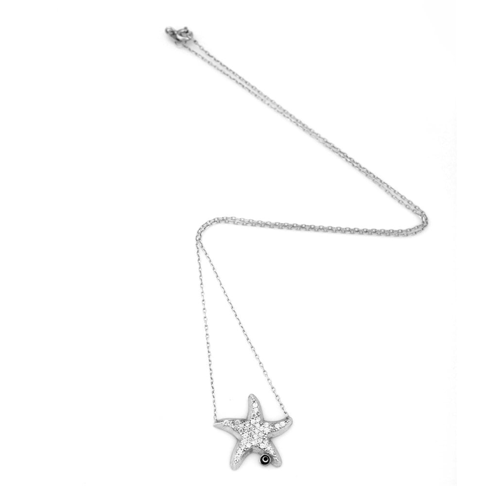 GÜMÜŞ DENİZ YILDIZI KOLYESİ