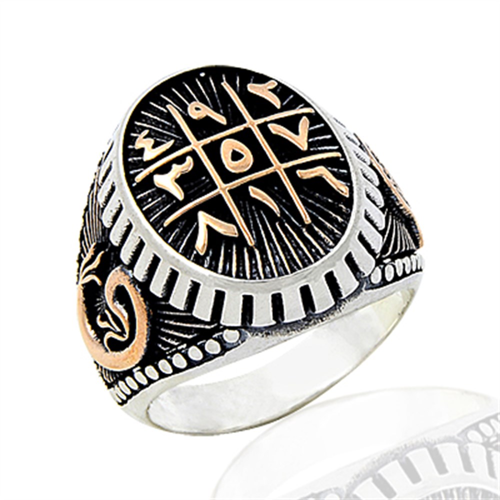 GÜMÜŞ EBCED TABLOSU FİGÜRLÜ YÜZÜK