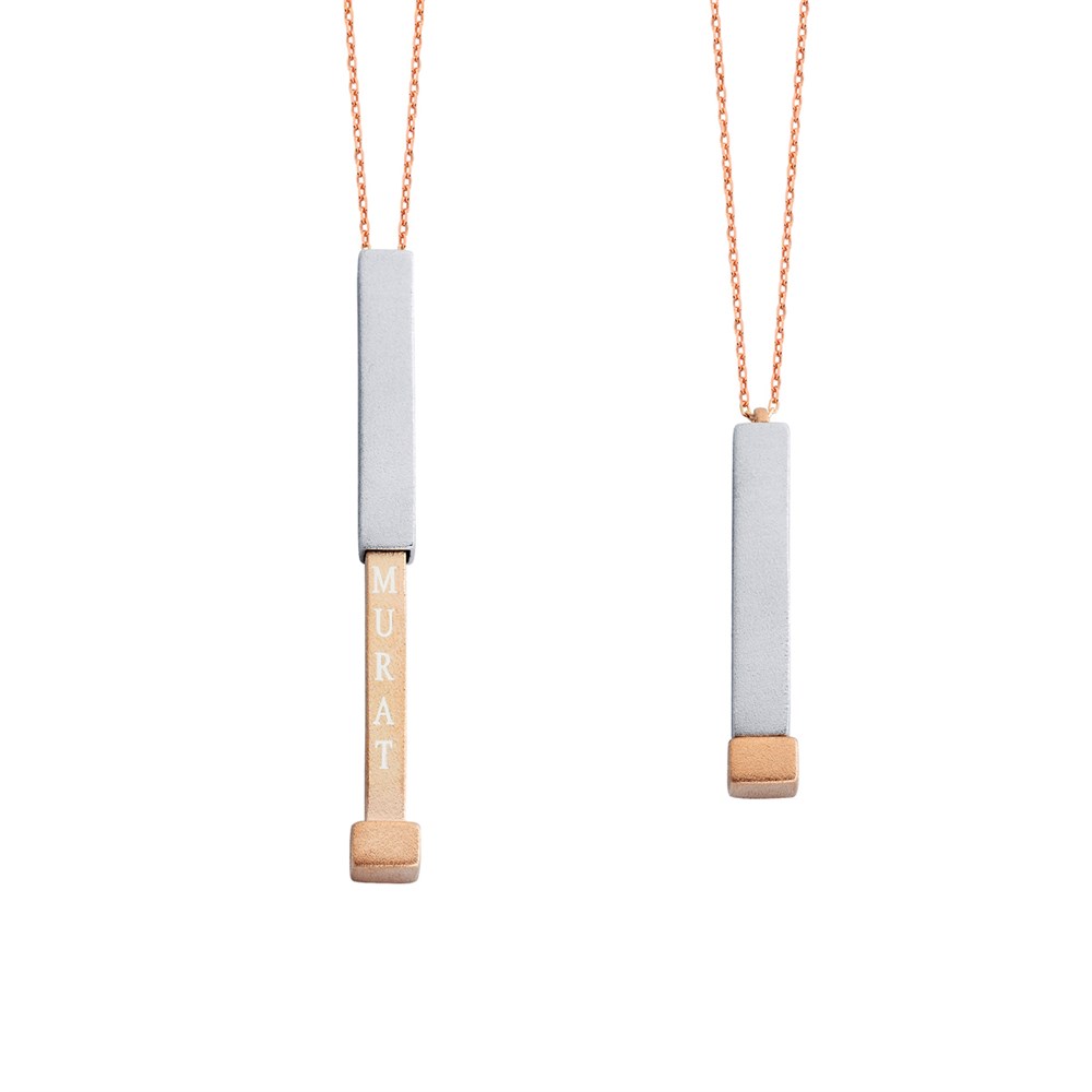 GÜMÜŞ İSİMLİ ÇUBUK KOLYE