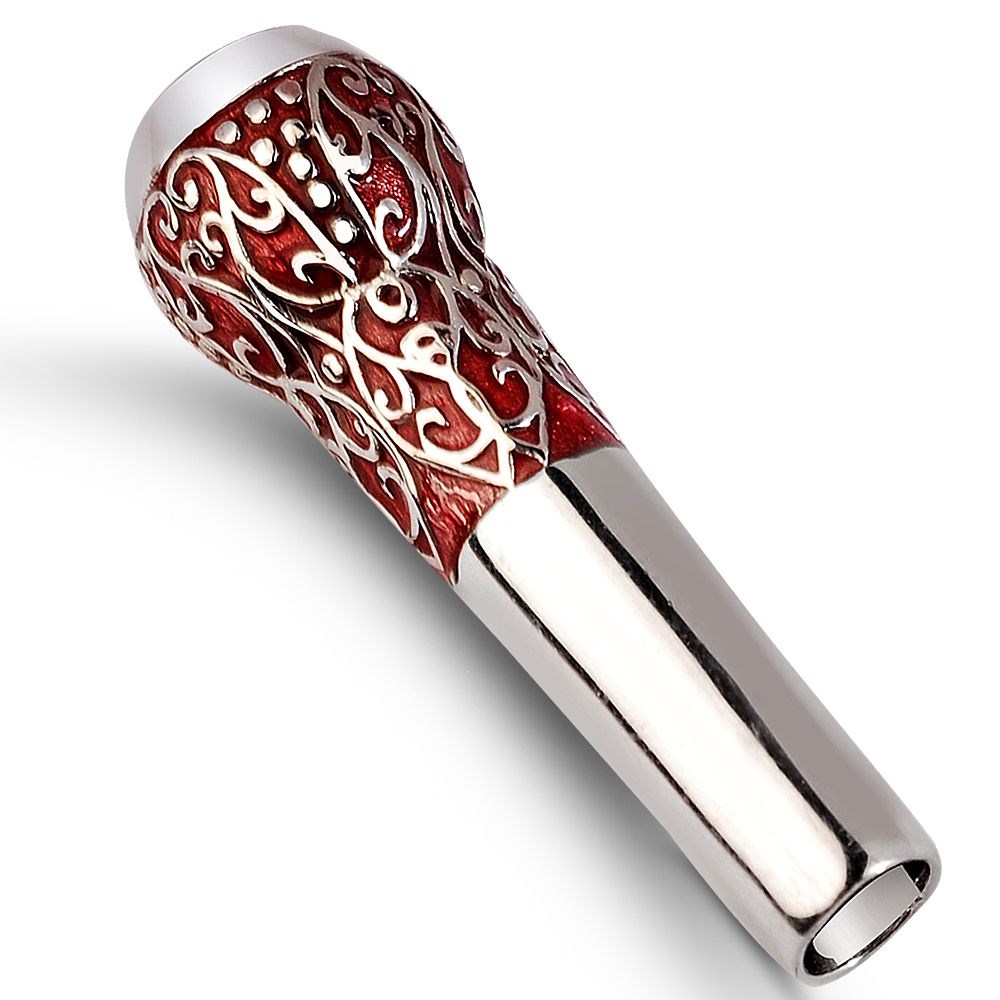 GÜMÜŞ İŞLEMELİ KIRMIZI MİNELİ SİPSİ