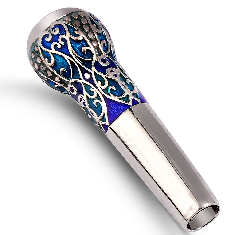 GÜMÜŞ İŞLEMELİ MAVİ MİNELİ SİPSİ