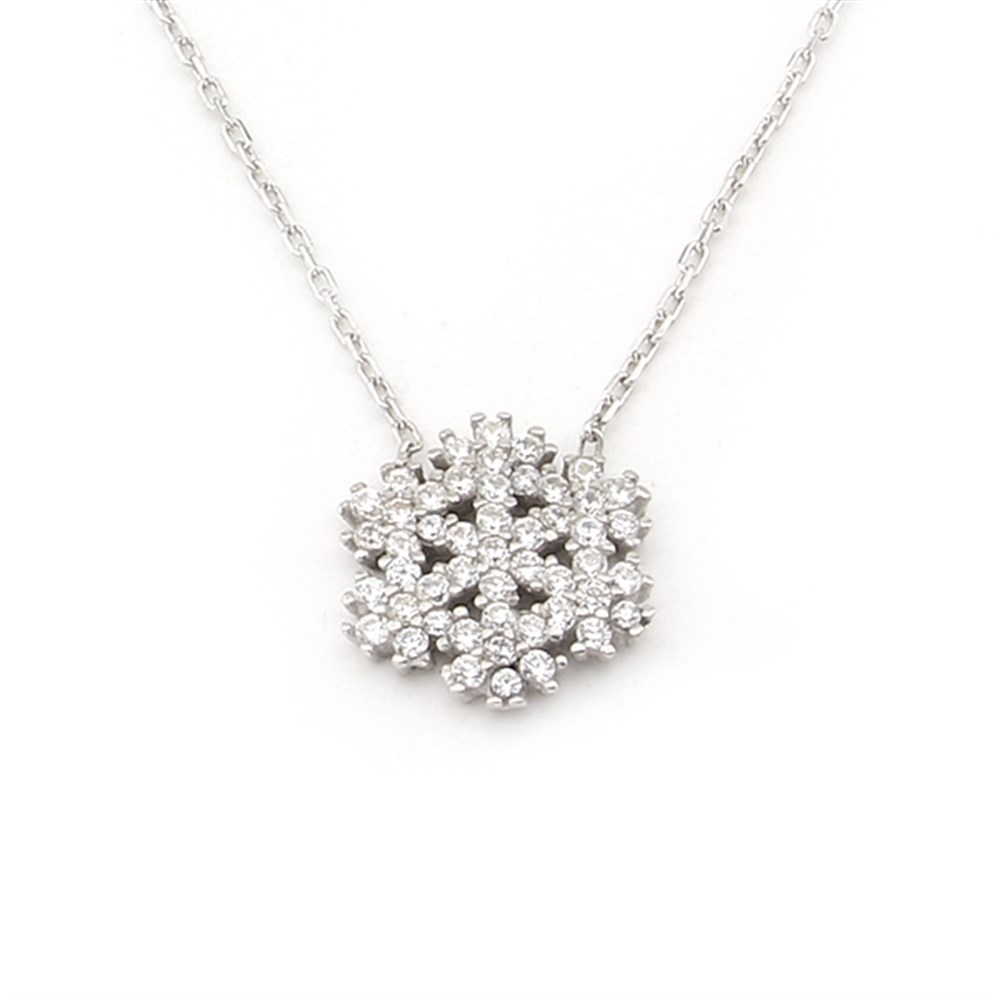 GÜMÜŞ KAR TANESİ KOLYE