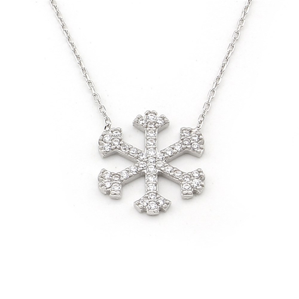 GÜMÜŞ KAR TANESİ KOLYESİ