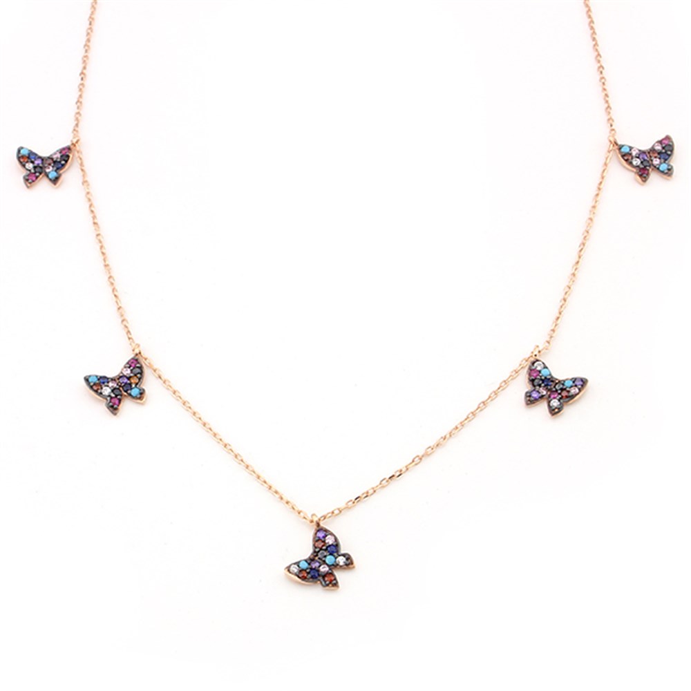 GÜMÜŞ KELEBEKLER KOLYESİ