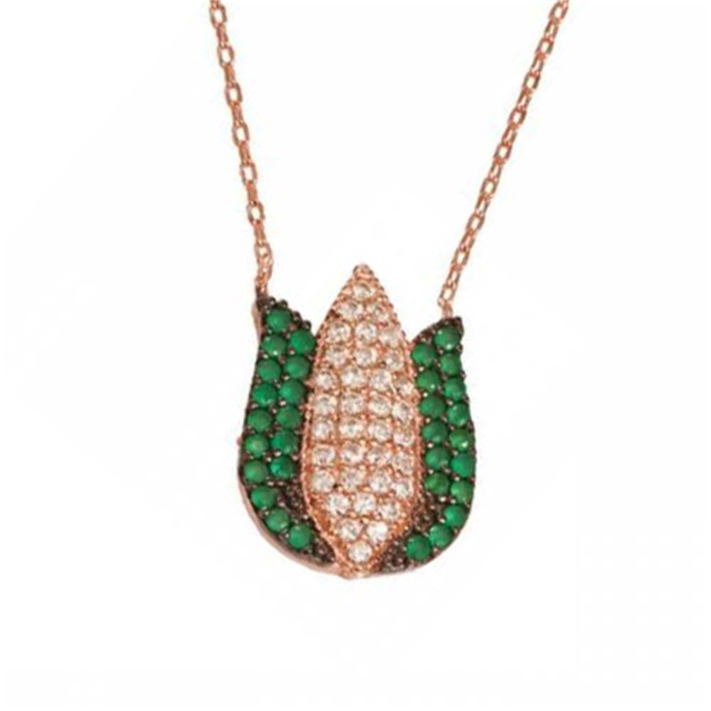 GÜMÜŞ LALE MODEL KOLYE