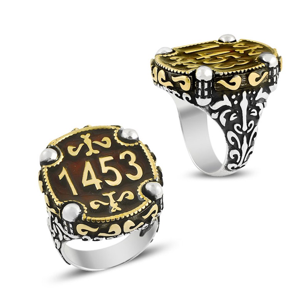 GÜMÜŞ MİNELİ 1453 YAZILI YÜZÜK