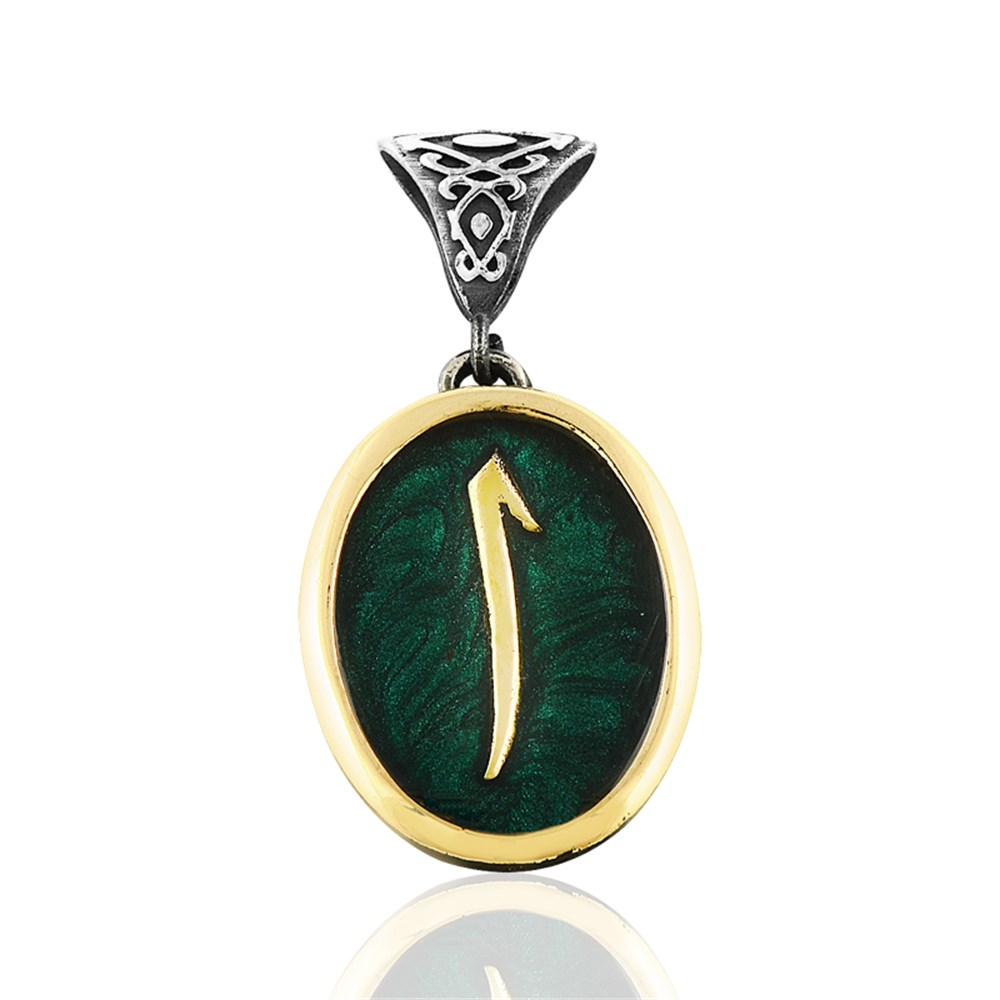 GÜMÜŞ MİNELİ ELİF UCU KOLYE