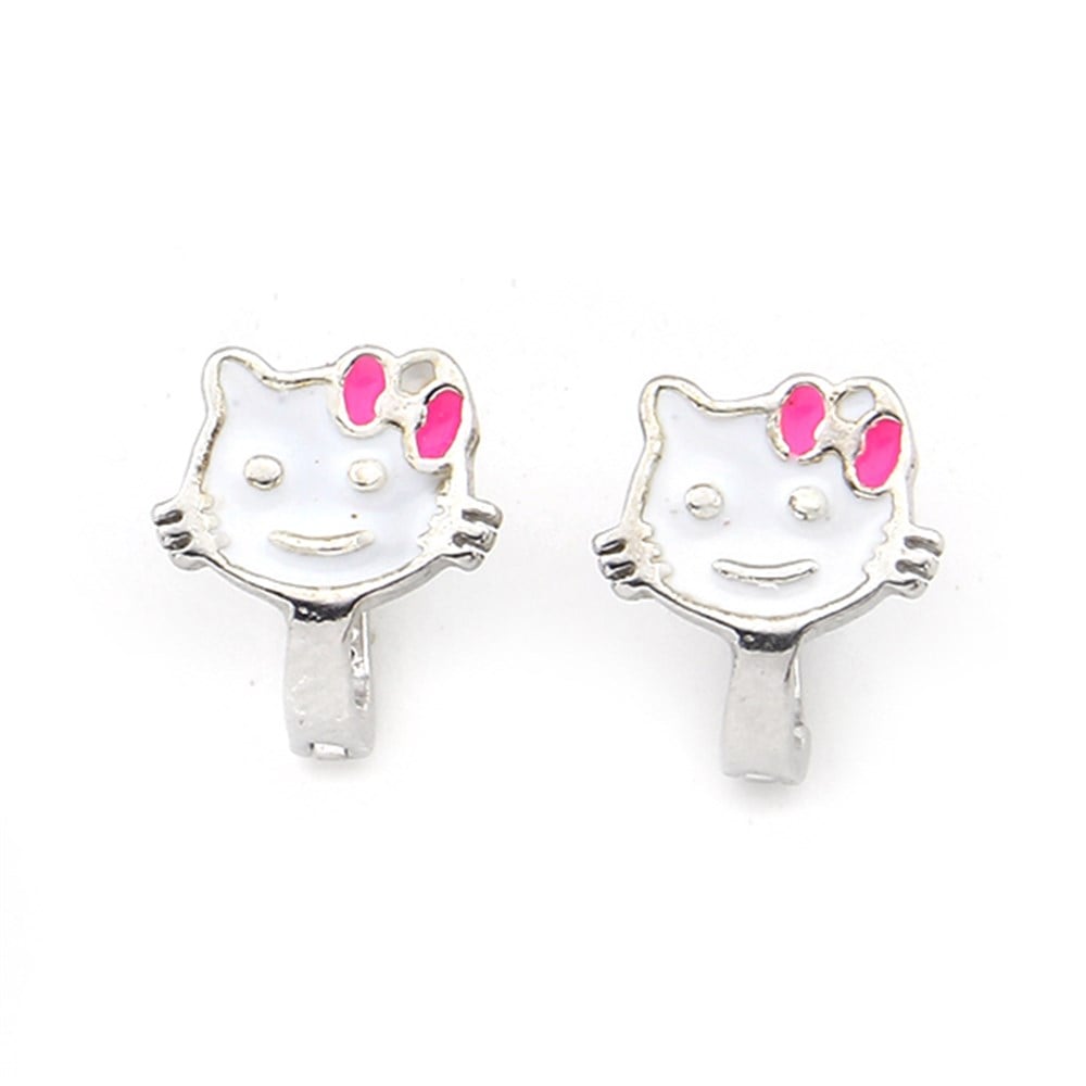 GÜMÜŞ MİNELİ HELLO KITTY MODEL KÜPE