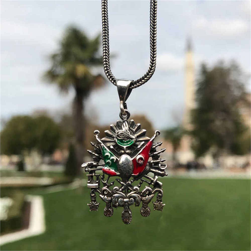 GÜMÜŞ OSMANLI ARMALI KOLYE ve ZİNCİRİ