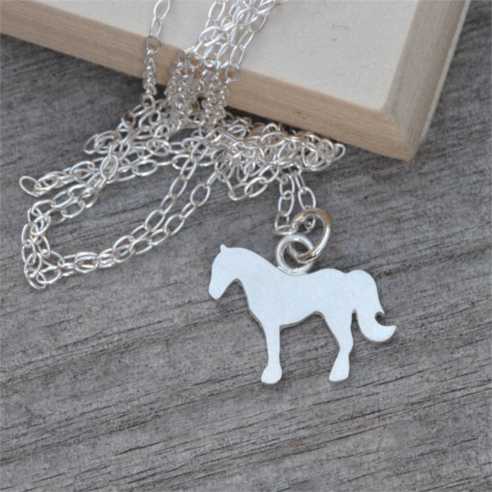 GÜMÜŞ ÖZEL TASARIM AT KOLYESİ