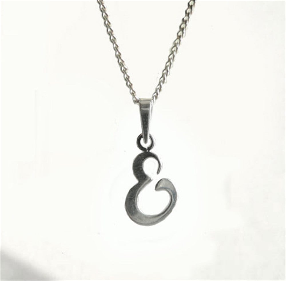 GÜMÜŞ ÖZEL TASARIM E HARFİ KOLYE