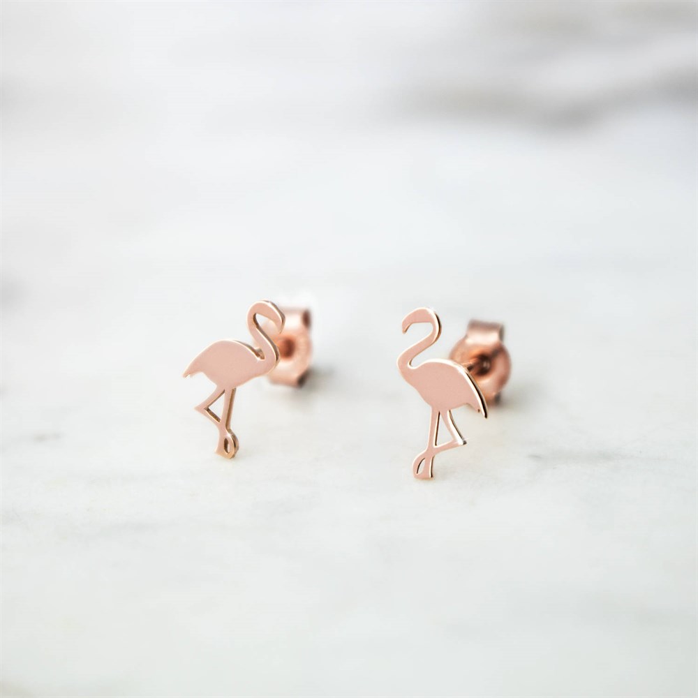 GÜMÜŞ ÖZEL TASARIM FLAMINGO KÜPE