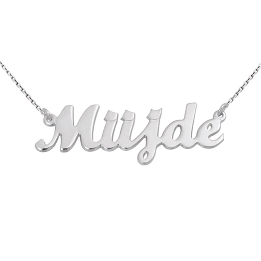 GÜMÜŞ ÖZEL TASARIM İSİMLİ KOLYE