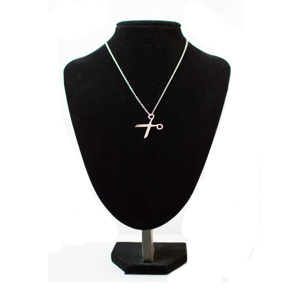 GÜMÜŞ ÖZEL TASARIM MAKAS KOLYESİ