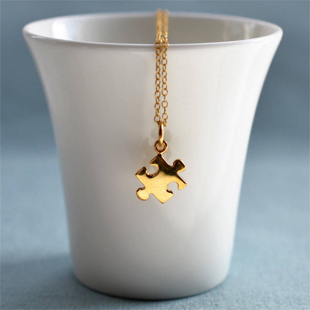 GÜMÜŞ ÖZEL TASARIM PUZZLE KOLYESİ