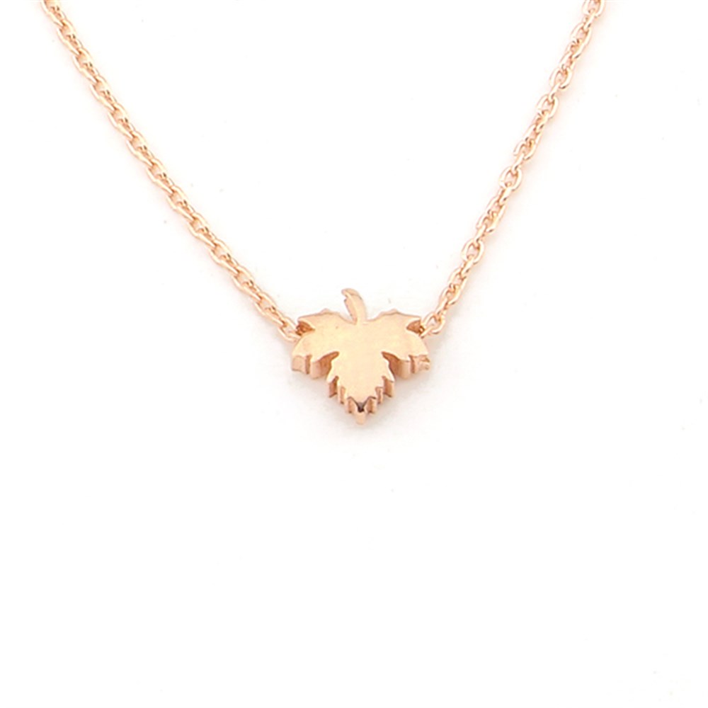 GÜMÜŞ ROSE YAPRAK KOLYESİ