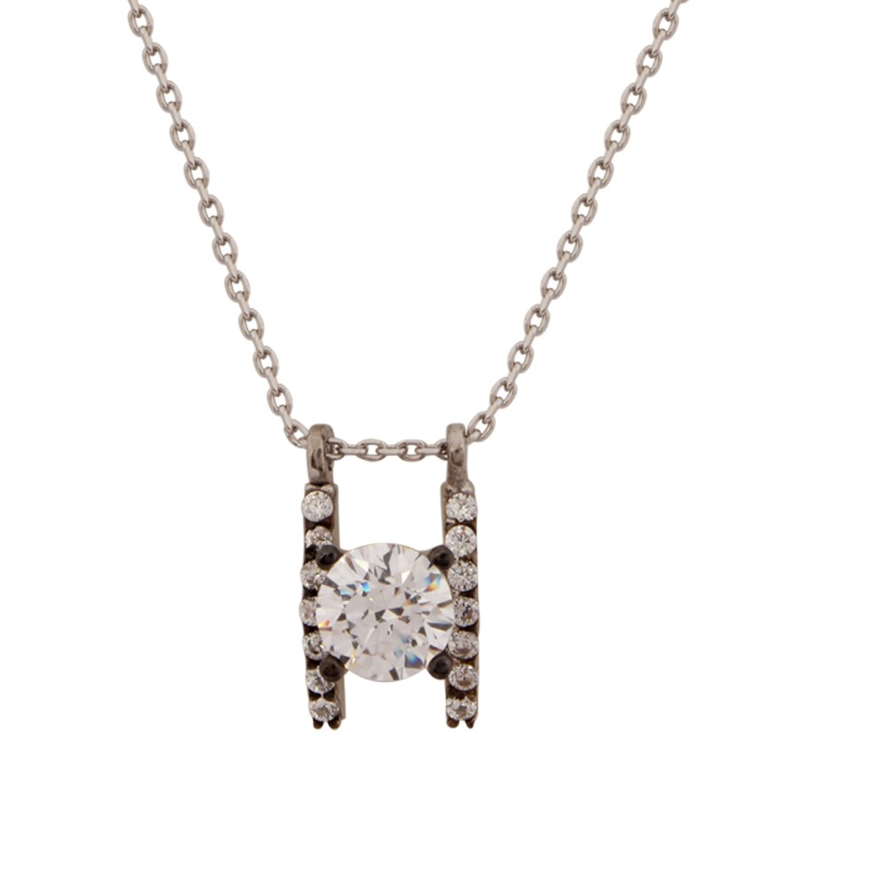 GÜMÜŞ SWAROVSKI TAŞLI KOLYE