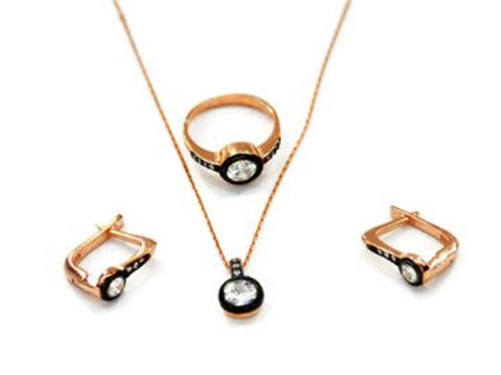 GÜMÜŞ TEK TAŞ ELMAS MODEL SET