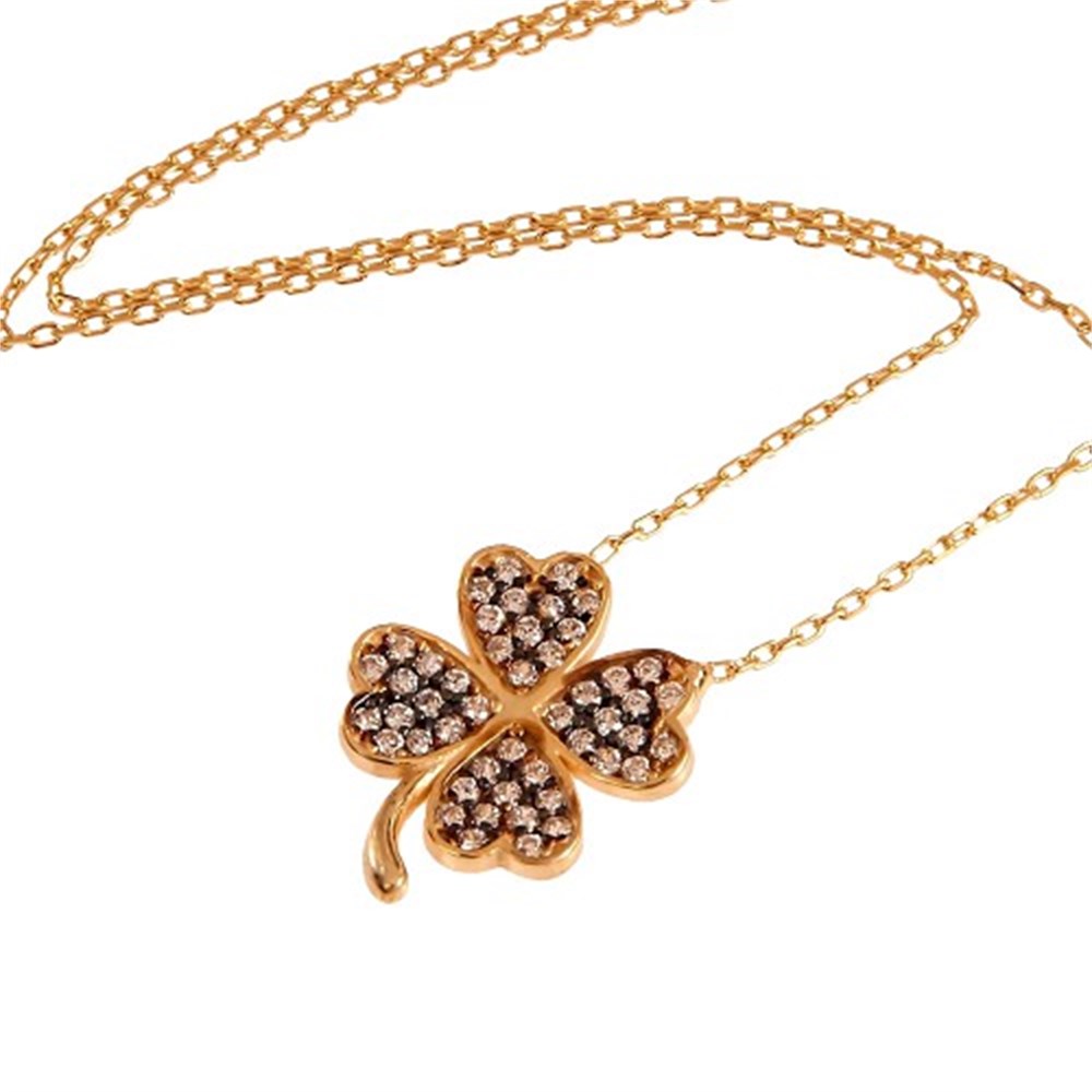 GÜMÜŞ YENİ ŞANS YONCASI KOLYESİ