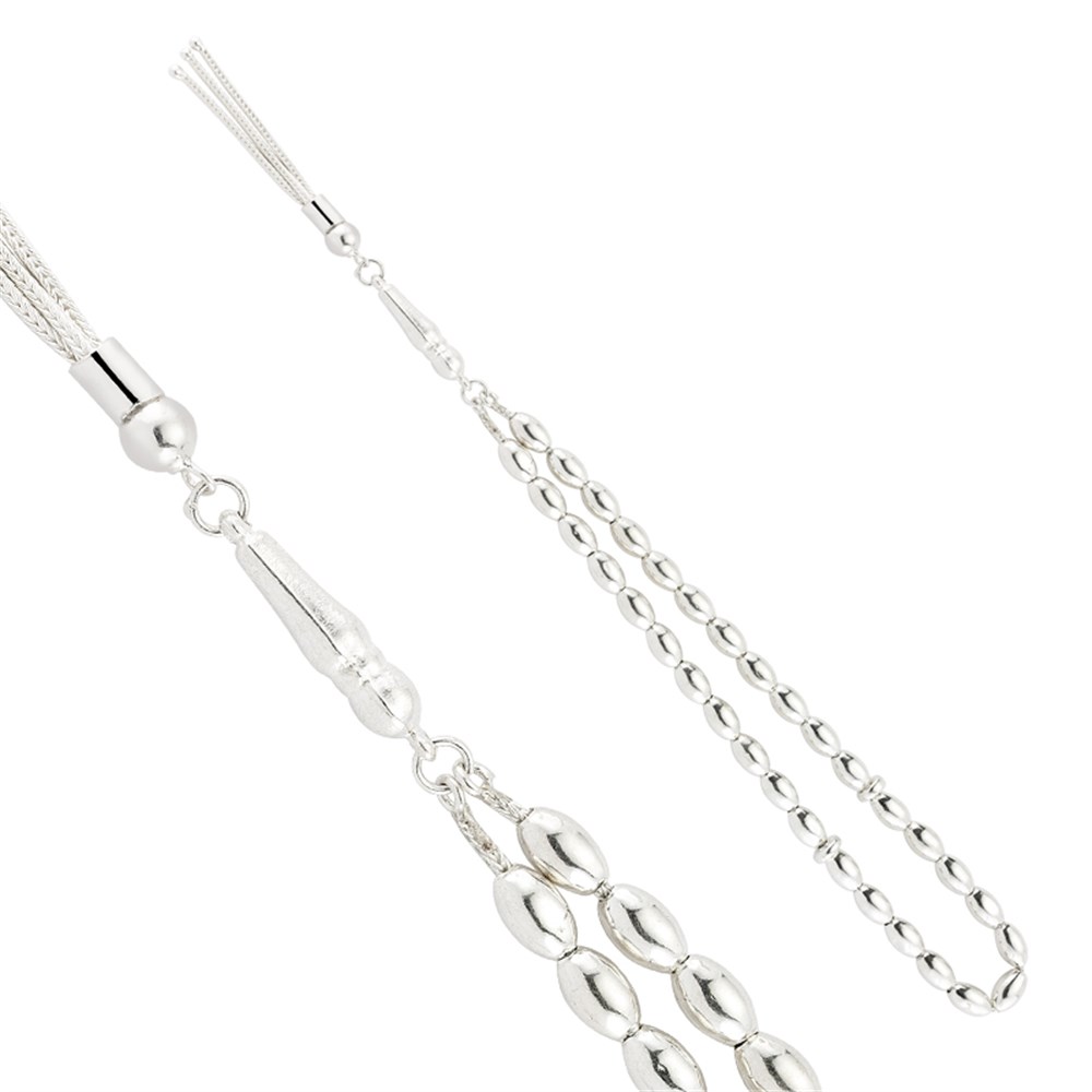 GÜMÜŞ YUVARLAK TANELİ TESBİH