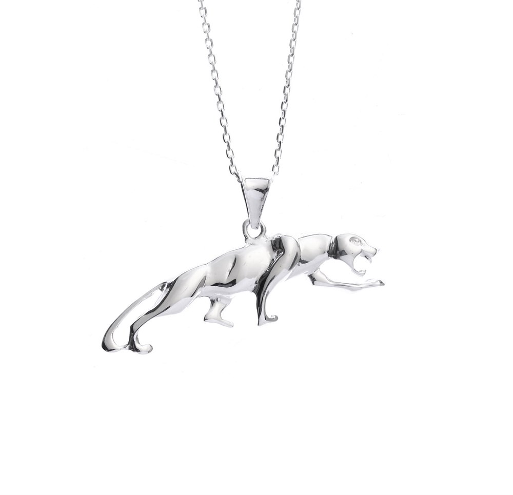 GÜMÜŞ ZİNCİR DAHİL KAPLAN KOLYESİ