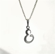 GÜMÜŞ ÖZEL TASARIM E HARFİ KOLYE