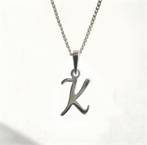 GÜMÜŞ ÖZEL TASARIM K HARFİ KOLYE