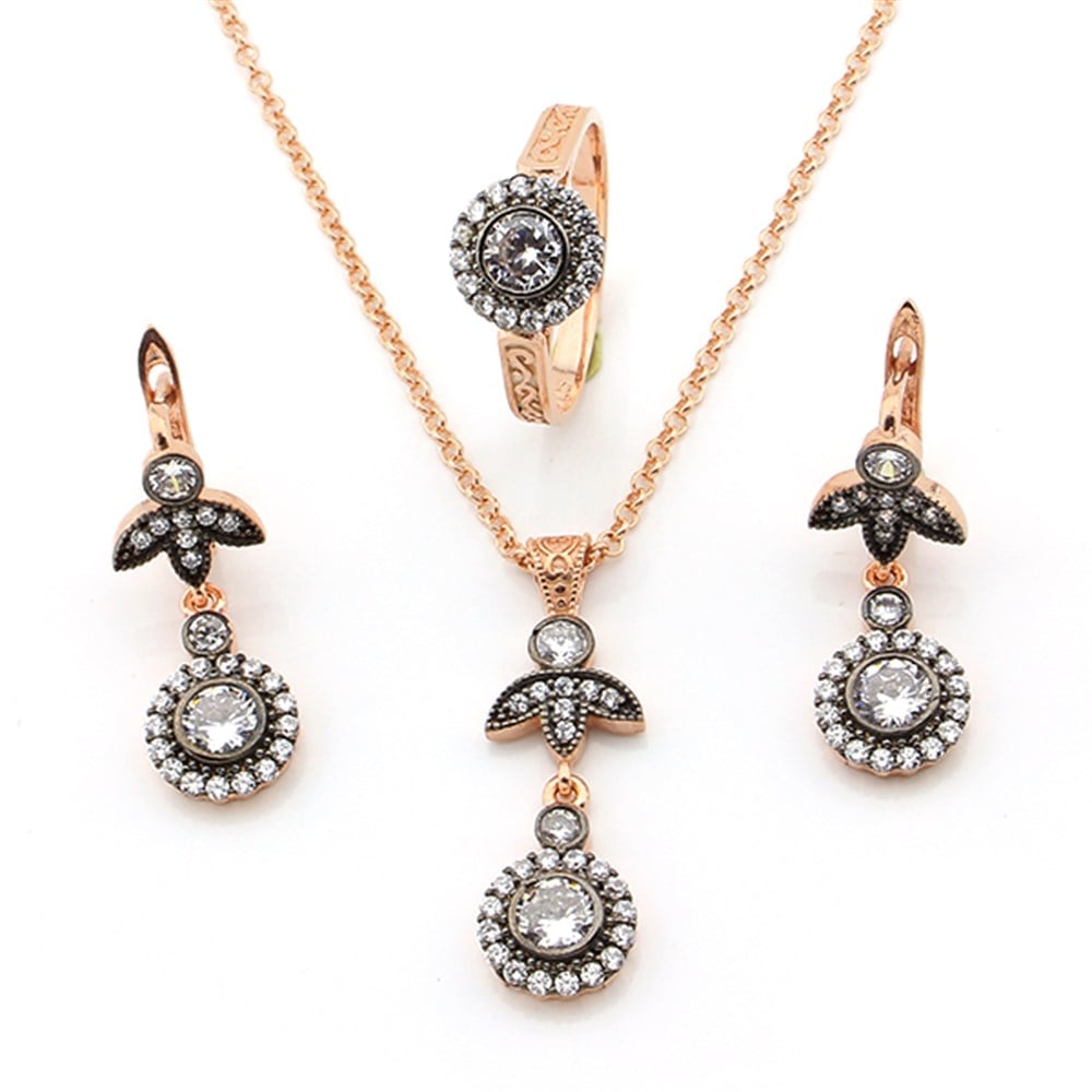 GÜMÜŞ ÇİÇEK TASARIM SET