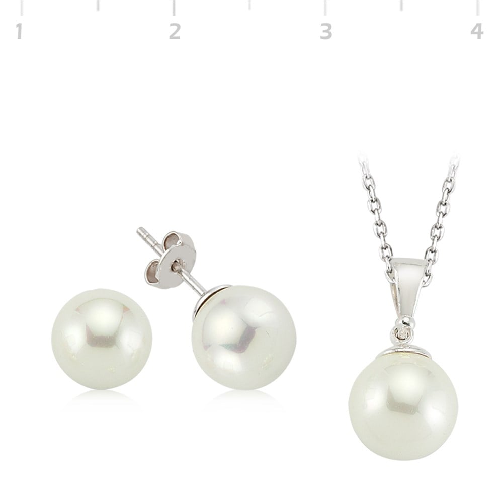 GÜMÜŞ İNCİLİ SET