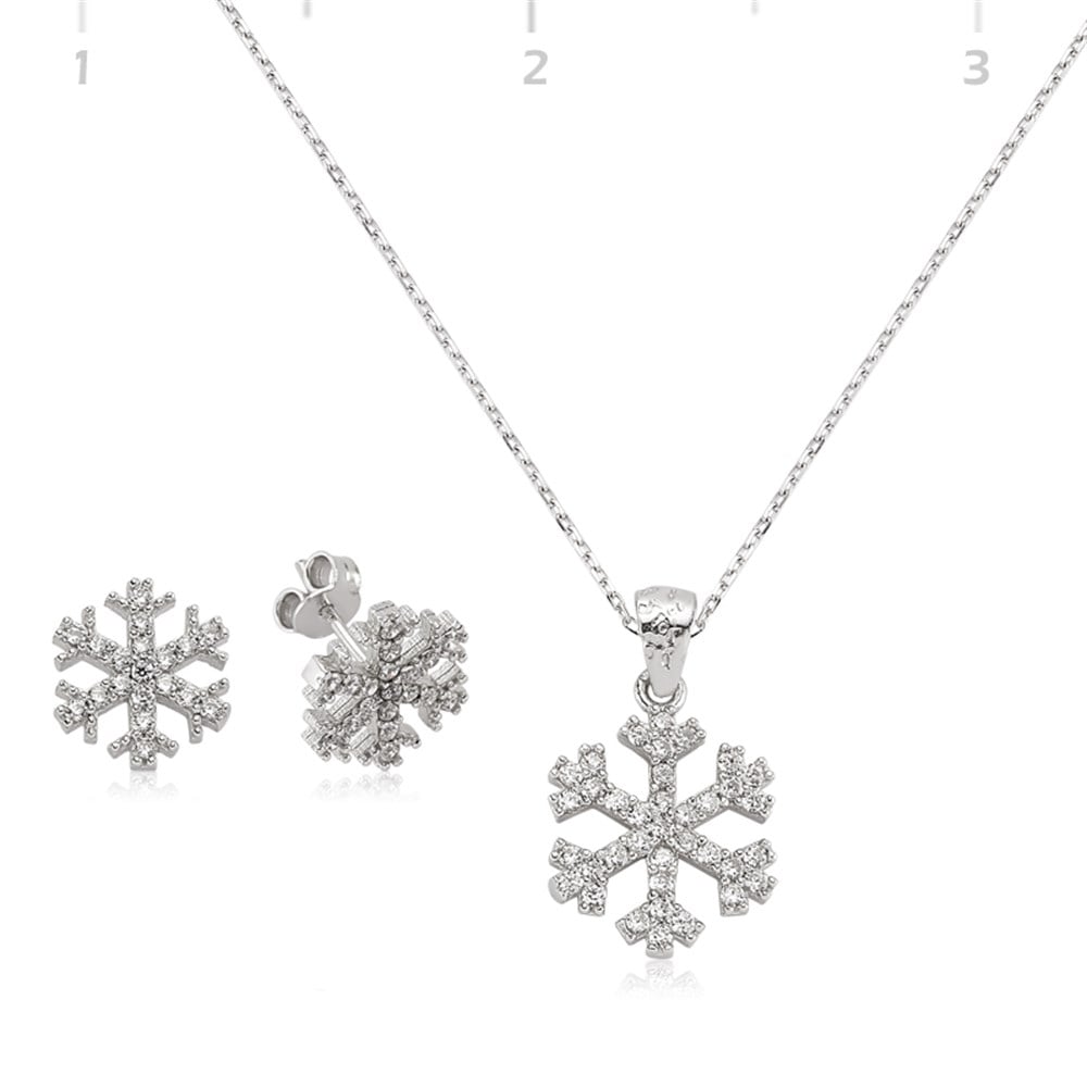 GÜMÜŞ KAR TANESİ SET
