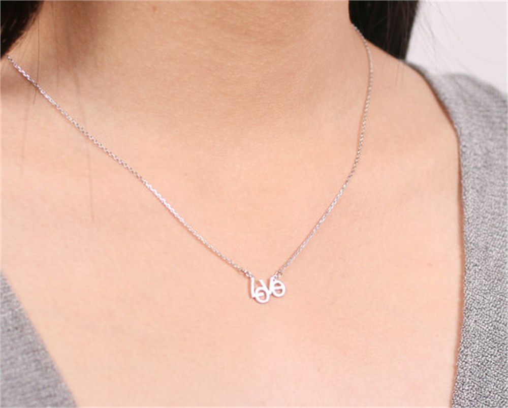 GÜMÜŞ ÖZEL TASARIM BİSİKLET MODEL LOVE KOLYE