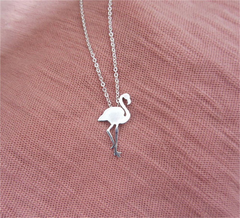 GÜMÜŞ ÖZEL TASARIM FLAMINGO KOLYESİ