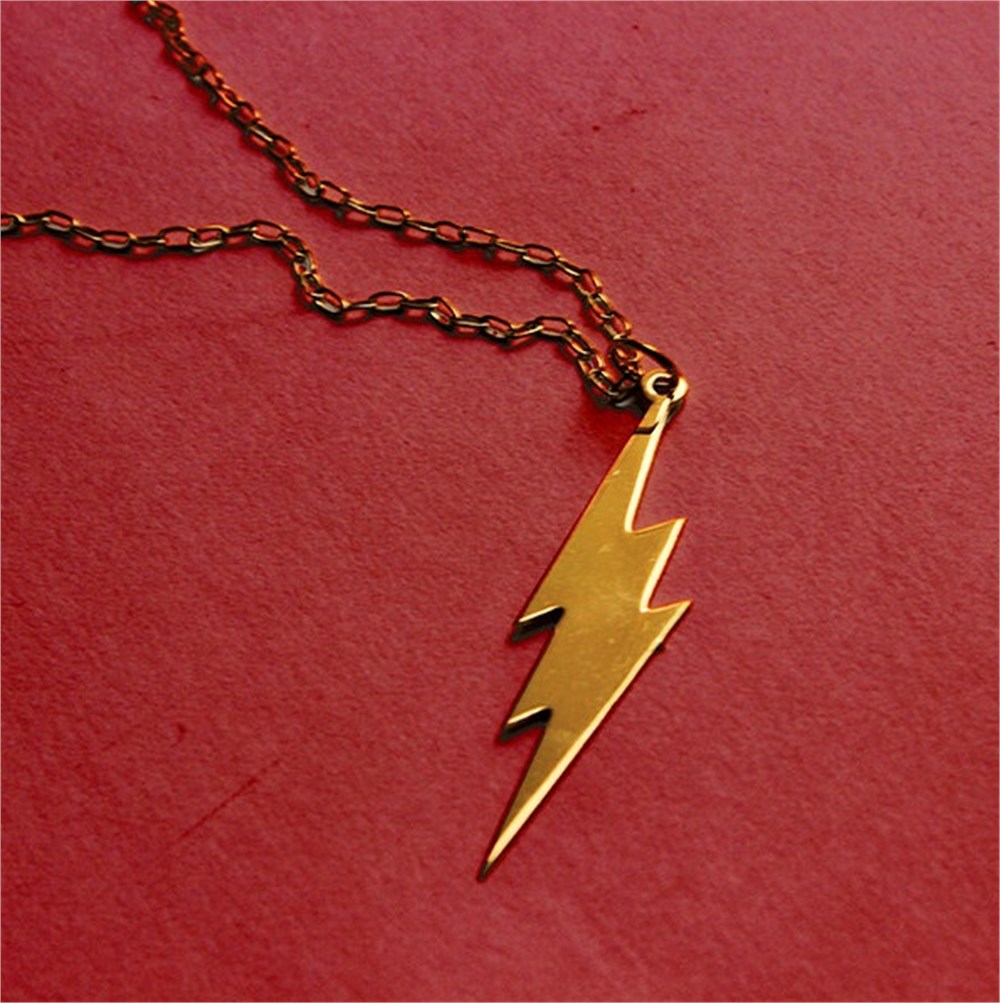 GÜMÜŞ ÖZEL TASARIM FLASH (ŞİMŞEK) KOLYE