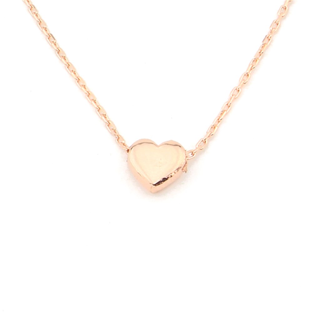 GÜMÜŞ ROSE KALP KOLYESİ