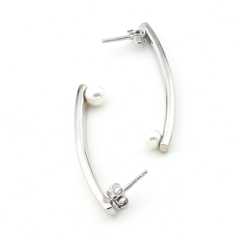 GÜMÜŞ SADE İNCİ KÜPE