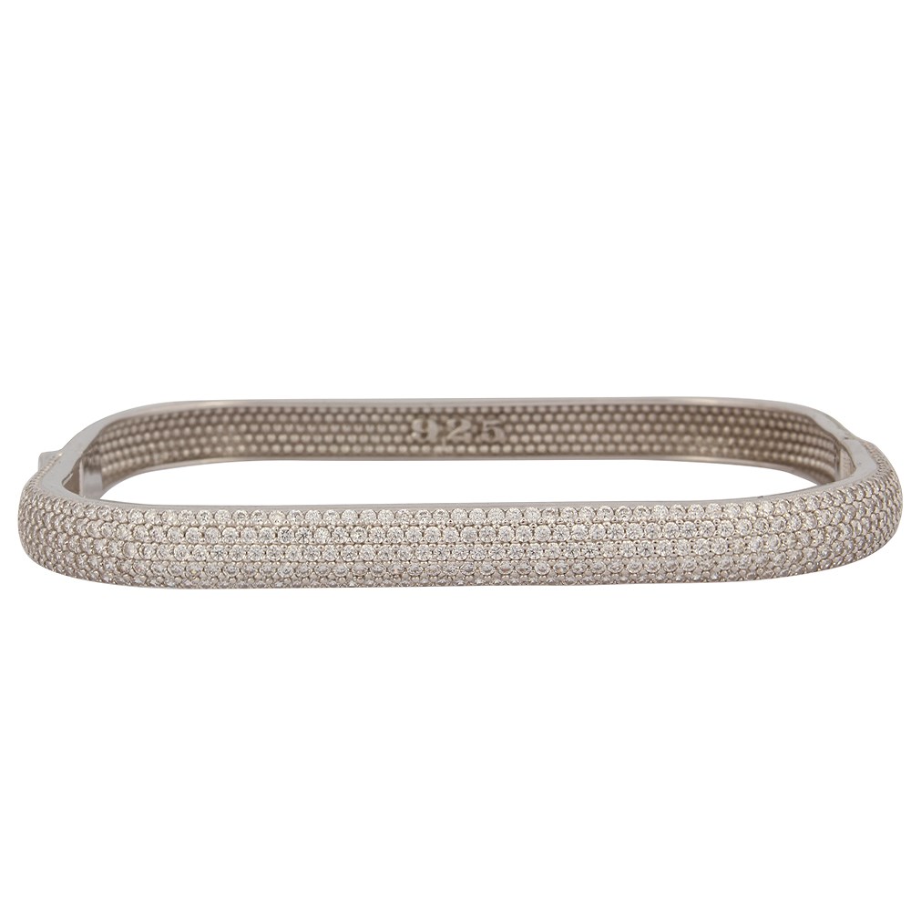 GÜMÜŞ SIRALI TAŞLI AVRUPA MODEL BAYAN  BİLEZİK