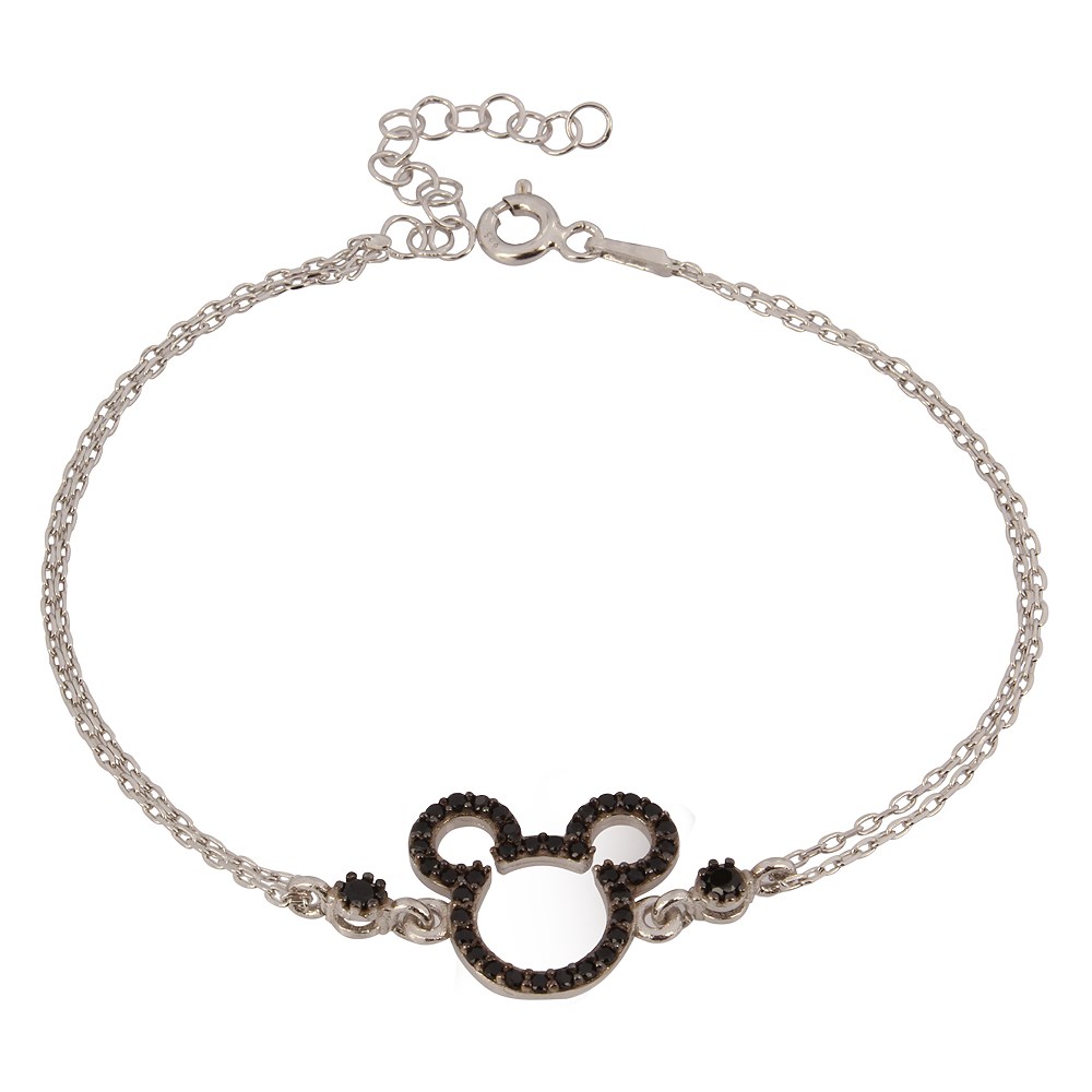 GÜMÜŞ TAŞLI MICKEY MAUSE MODEL BİLEKLİK