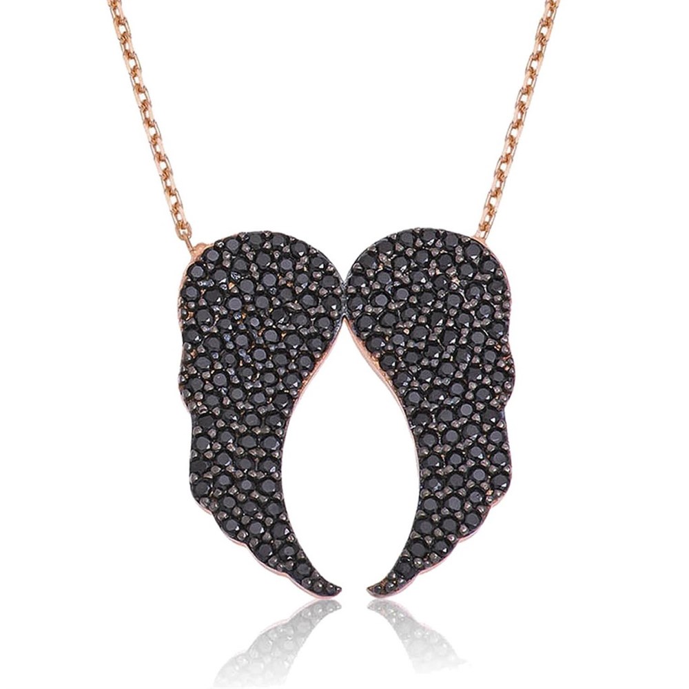 GÜMÜŞ ZARİF MELEK KANADI KOLYE