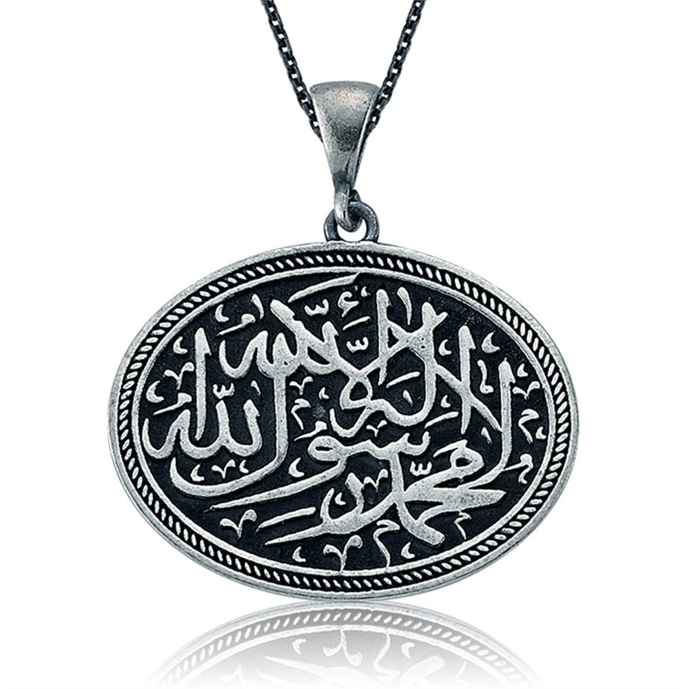 GÜMÜŞ ZİNCİRLİ KELİME-İ TEVHİD KOLYE