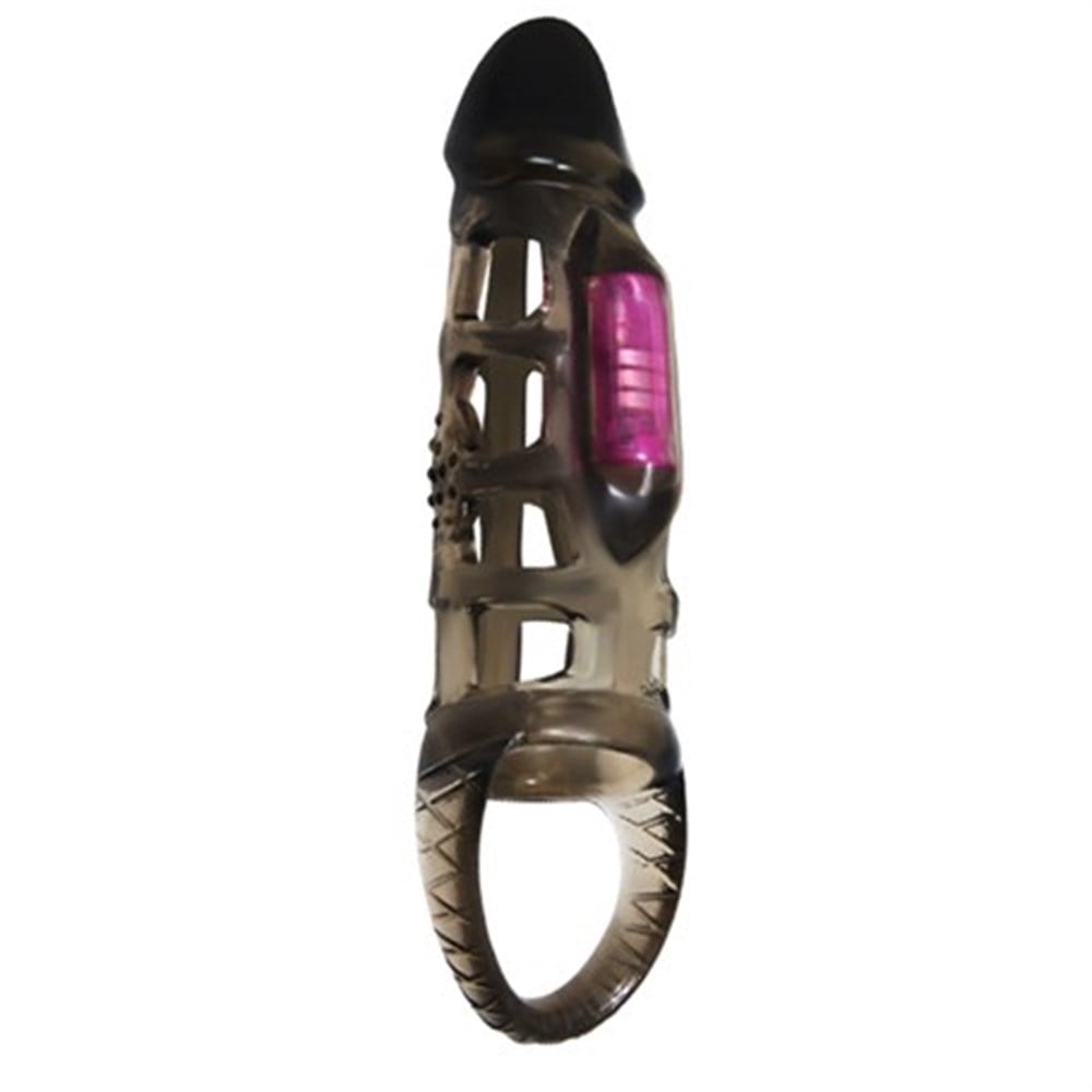 Titreşimli 14cm Şeffaf Penis Kılıfı